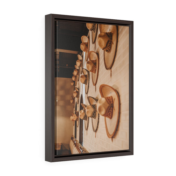Sombreros - Vertical Framed Premium Gallery Wrap Canvas